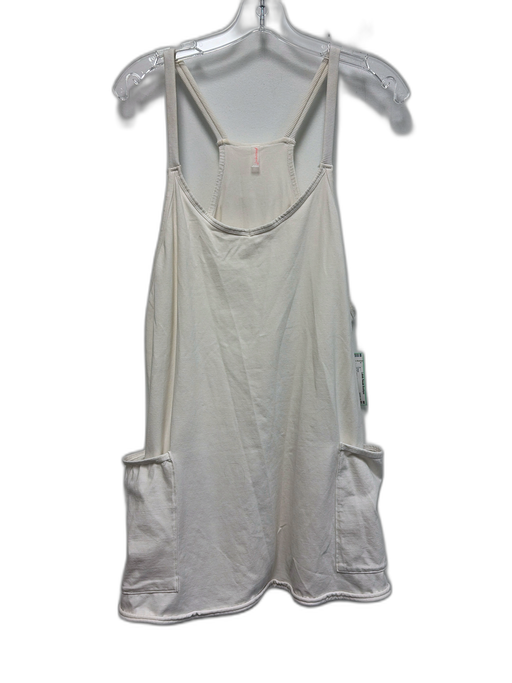 Free People Movement Size M White Cotton Sleeveless Sleeveless Athleisure Dress White / M