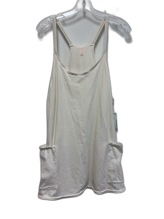 Free People Movement Size M White Cotton Sleeveless Sleeveless Athleisure Dress White / M