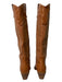 Billini Size 9 Brown Faux Leather Cowboy Stitched Knee High Dress Set Brown / 9