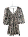 Love The Label Size S Beige, Black & Multi Cotton Ruched Nature Print Dress Beige, Black & Multi / S