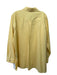 Lafayette Size XL Yellow Cotton Collar Button Front pocket longsleeve Top Yellow / XL