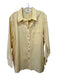 Lafayette Size XL Yellow Cotton Collar Button Front pocket longsleeve Top Yellow / XL