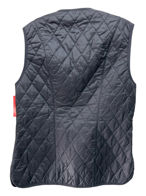 Barbour Size 10 Navy Polymide Diamond Quilted Patch Pocket Zip Up Vest Jacket Navy / 10