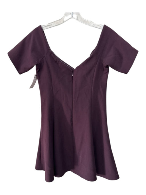Cinq a Sept Size 10 Burgundy Polyester Off Shoulder Short Sleeve Princess Dress Burgundy / 10