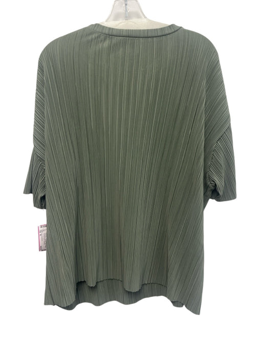 Only Carmakoma Size XL Sage green Polyester Plisse Straight Leg Pant Set Sage green / XL