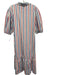 Addison Bay Size L White, Blue, Red Cotton Stripe Button Down Midi Dress White, Blue, Red / L