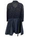 Rickie Freeman for Teri Jon Size 14 Navy Blue Polyester Satin Mesh Upper Dress Navy Blue / 14