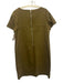 Lafayette 148 Size L Army Fatigue Green Cotton Blend Short Sleeve Paneled Dress Army Fatigue Green / L