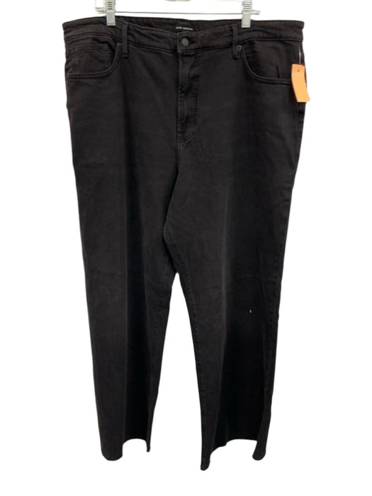 Good American Size 16 Charcoal Black Cotton Blend Denim Released Hem Jeans Charcoal Black / 16
