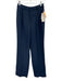 Good American Size 0/25 Navy Blue Polyester Front Pleat Zip Pocket Pants Navy Blue / 0/25