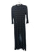 Saturday Kate Spade Size Small Black & Gray Rayon Blend Wide Stripes Maxi Dress Black & Gray / Small