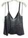 Paper Crown Size XS Black Rayon Sleeveless Sequin Tank Top Black / XS