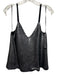 Paper Crown Size XS Black Rayon Sleeveless Sequin Tank Top Black / XS