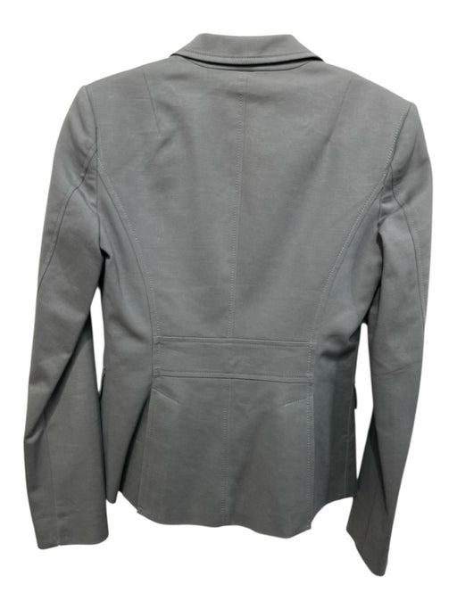 Banana Republic Size 0 Gray Cotton & Modal Long Sleeve Blazer 2 Button Jacket Gray / 0