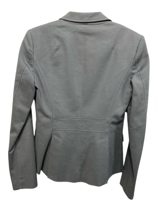 Banana Republic Size 0 Gray Cotton & Modal Long Sleeve Blazer 2 Button Jacket Gray / 0