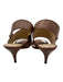 Coach Shoe Size 5.5 Brown Leather open toe Slingback Kitten Heel Sandals Brown / 5.5