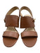 Coach Shoe Size 5.5 Brown Leather open toe Slingback Kitten Heel Sandals Brown / 5.5