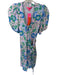 Lilly Pulitzer Size M Pink & Green Rayon Short Sleeve Botanical Front Tie Romper Pink & Green / M