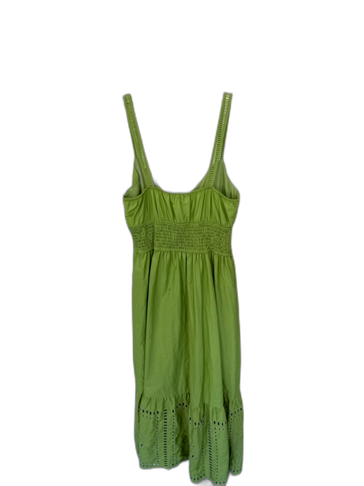 Calypso St. Barth Size S Green Cotton Sleeveless Smocked Waist Maxi Dress Green / S