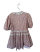 Aureum Size S Mauve & Green Cotton Short Balloon Sleeve Paisley Flowers Dress Mauve & Green / S