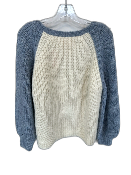 Eleven Six Size XS/S Blue & White Alpaca Blend Color Block Sweater Blue & White / XS/S
