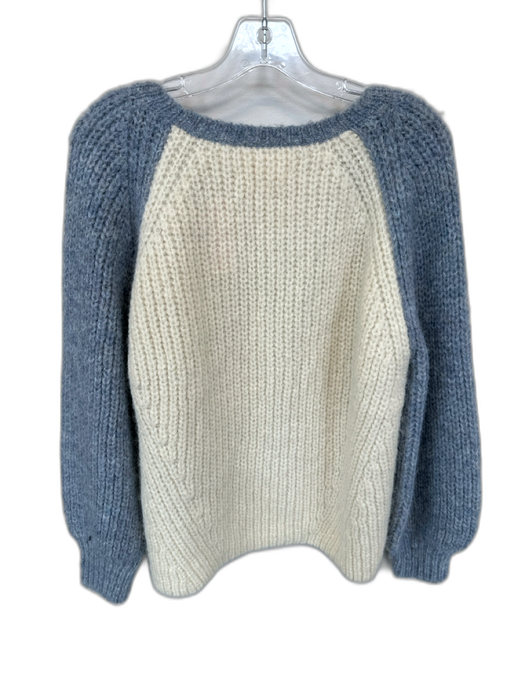 Eleven Six Size XS/S Blue & White Alpaca Blend Color Block Sweater Blue & White / XS/S