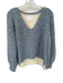 Eleven Six Size XS/S Blue & White Alpaca Blend Color Block Sweater Blue & White / XS/S