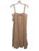 Jenni Kayne Size XS Pale Orange Cotton Gathered Square Neck Pinstripe Dress Pale Orange / XS