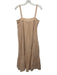 Jenni Kayne Size XS Pale Orange Cotton Gathered Square Neck Pinstripe Dress Pale Orange / XS