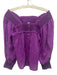 Antik Batik Size XS Purple Cotton Smocked Button Down Balloon Sleeve Top Purple / XS