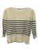 Kule Size XS Beige & Black Cotton Stripe 3/4 Sleeve Top Beige & Black / XS