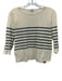 Kule Size XS Beige & Black Cotton Stripe 3/4 Sleeve Top Beige & Black / XS