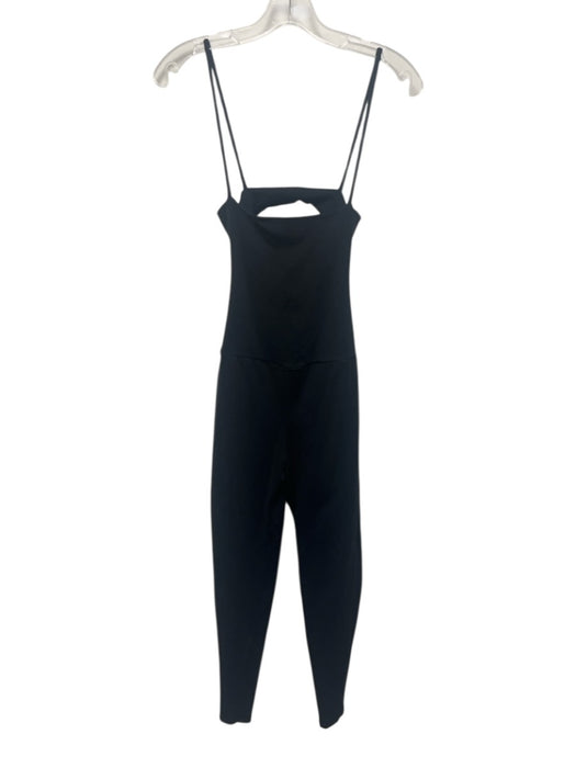 Live the Process Size XS Black Supplex Blend Open Back Spaghetti Strap Jumpsuit Black / XS