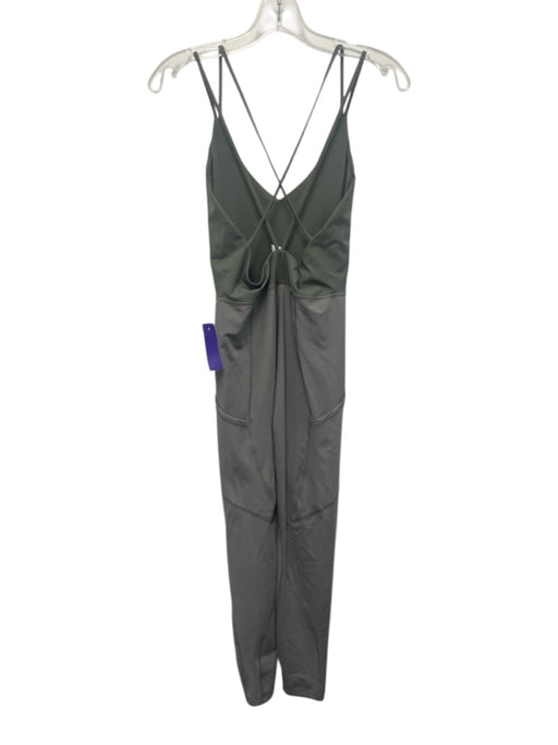 Goop G. Label Size S gray & green Polyamide Blend Strappy Back V Neck Jumpsuit gray & green / S