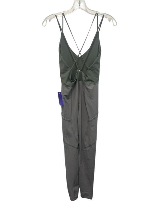 Goop G. Label Size S gray & green Polyamide Blend Strappy Back V Neck Jumpsuit gray & green / S