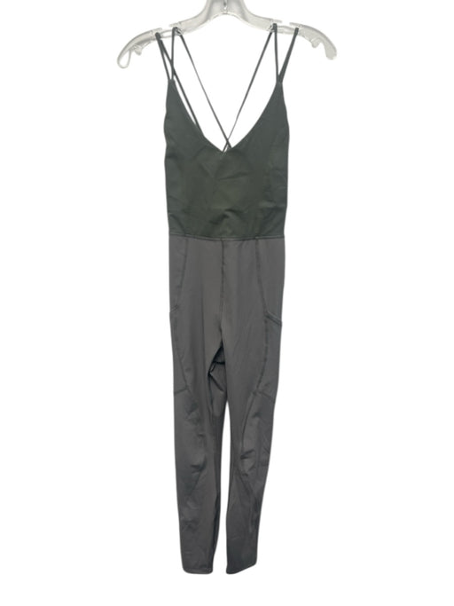 Goop G. Label Size S gray & green Polyamide Blend Strappy Back V Neck Jumpsuit gray & green / S