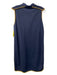 See By Chloe Size 4 Navy & Yellow Cotton Round Neck 3/4 Button Knee Length Dress Navy & Yellow / 4