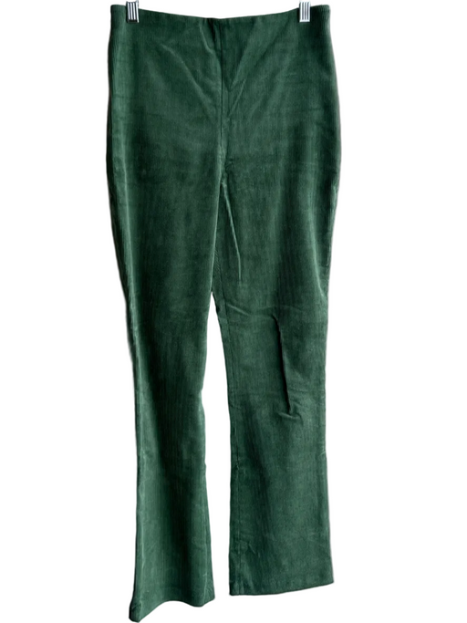 Tuckernuck Size S Forest Green Cotton Corduroy Side Zip High Rise Flare Pants Forest Green / S