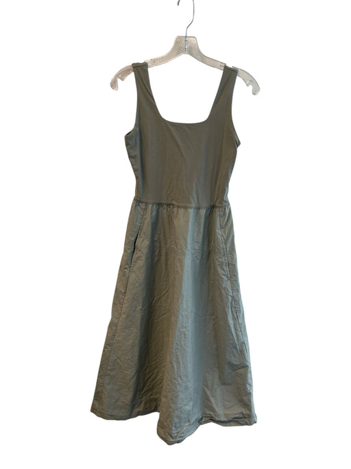 Everlane Size XS Sage green Cotton Sleeveless Maxi Pockets Square Neck Dress Sage green / XS