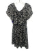 Jill Stuart Size 0 Black & White Silk Floral Above knee Off Shoulder Dress Black & White / 0