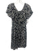 Jill Stuart Size 0 Black & White Silk Floral Above knee Off Shoulder Dress Black & White / 0