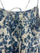 Mirth Size XS Blue & White Cotton shibori dyed Shirred Criss Cross Back Dress Blue & White / XS