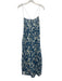Mirth Size XS Blue & White Cotton shibori dyed Shirred Criss Cross Back Dress Blue & White / XS