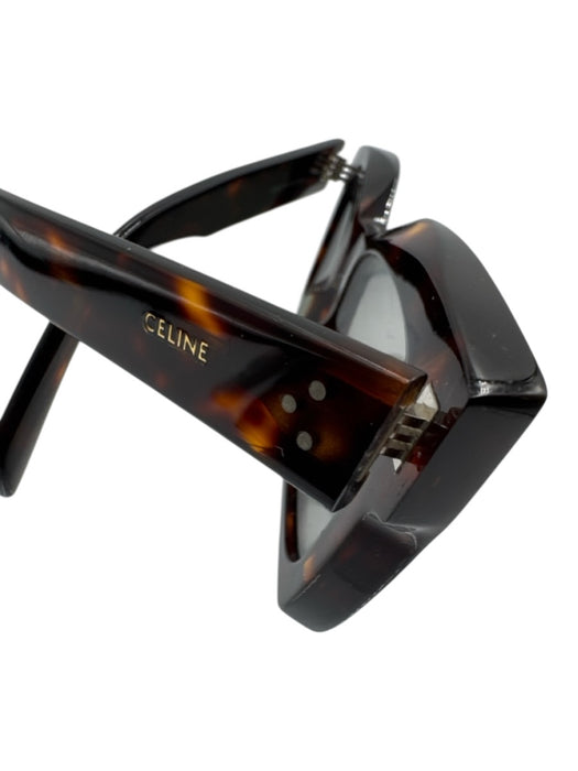 Celine Brown Acetate Square Tortoiseshell Cat Eye Sunglasses Brown