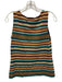 Missoni Size S Brown & Blue Wool & Rayon Sleeveless Tank Abstract Stripe Top Brown & Blue / S