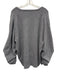 Tory Burch Size XL Gray & Red Wool & Polyamide U Neck Floral Embroidery Sweater Gray & Red / XL