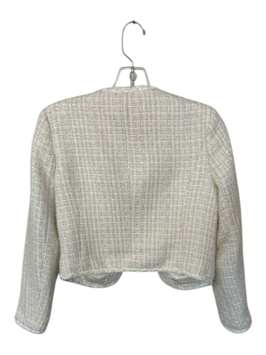 heartloom Size XS White & Gold Polyester Long Sleeve Tweed GHW Jacket White & Gold / XS