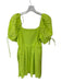 English Factory Size S Lime Green Cotton Short Balloon Sleeve Eyelet Dress Lime Green / S