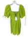 English Factory Size S Lime Green Cotton Short Balloon Sleeve Eyelet Dress Lime Green / S