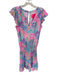 Lilly Pulitzer Size XS Pink & blue Rayon Flutter Sleeves Coral Romper Pink & blue / XS